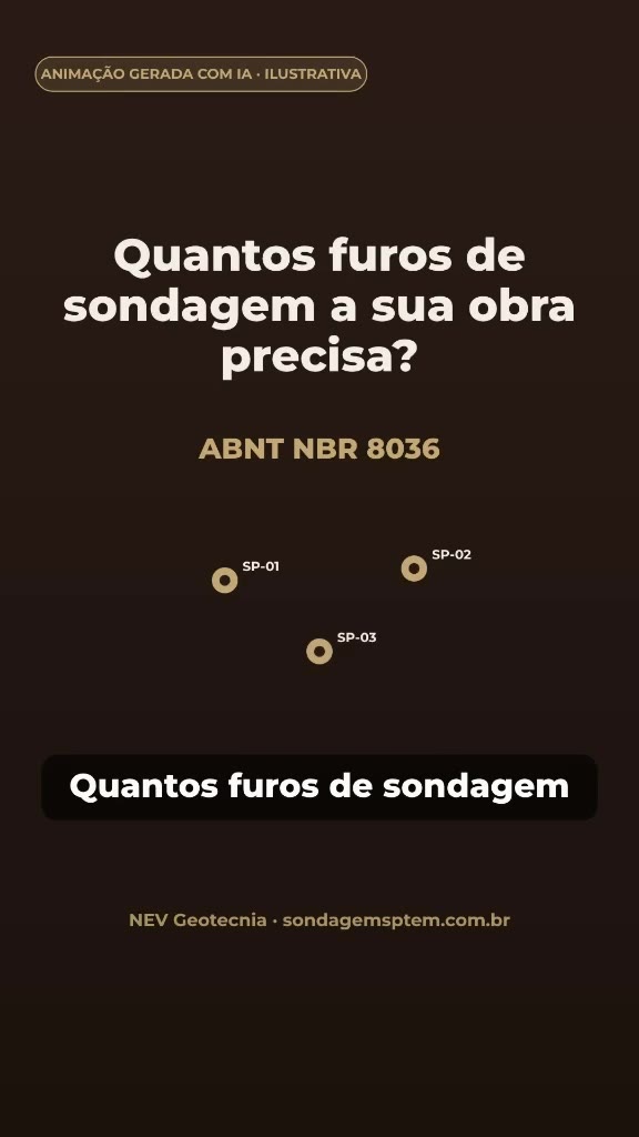Quantos furos de sondagem a obra precisa